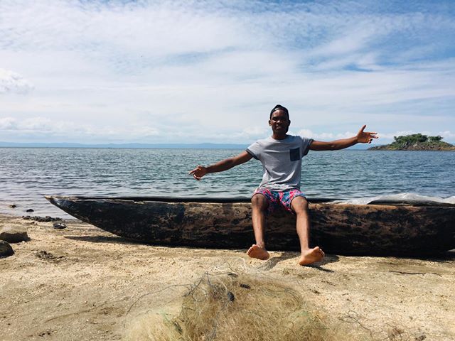Bernard Makaka enjoying the lakeshore at Eagles Rest Resort