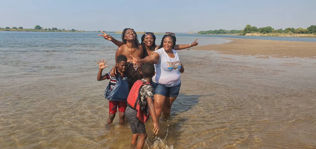 Bupe Chilufya enjoying Gwabi River Lodge in the Lower Zambezi