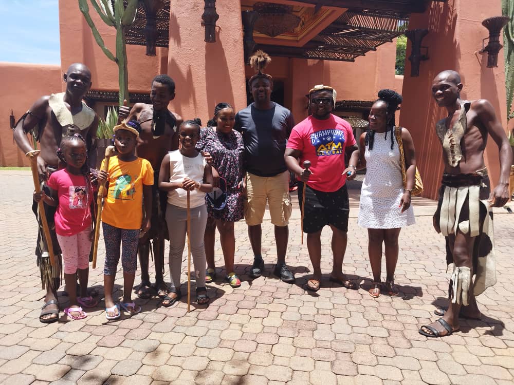 Kenny Kangwa and family enjoying their Avani Victoria Falls Resort getaway