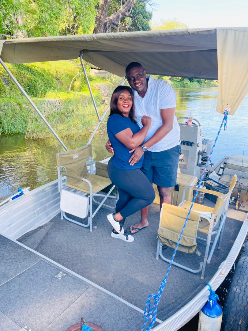 Mr and Mrs Matu enjoying their Lower Zambezi getaway