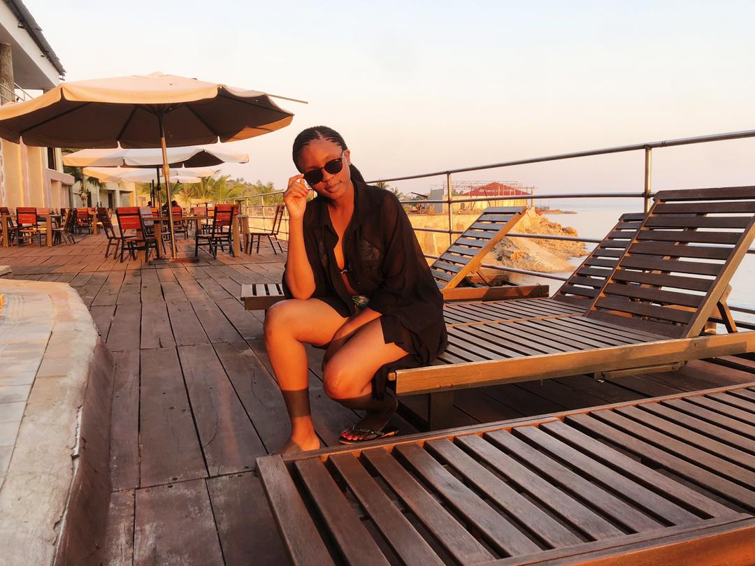 Munkanda Nabulyato relaxing at Savee Beach Resort in Siavonga