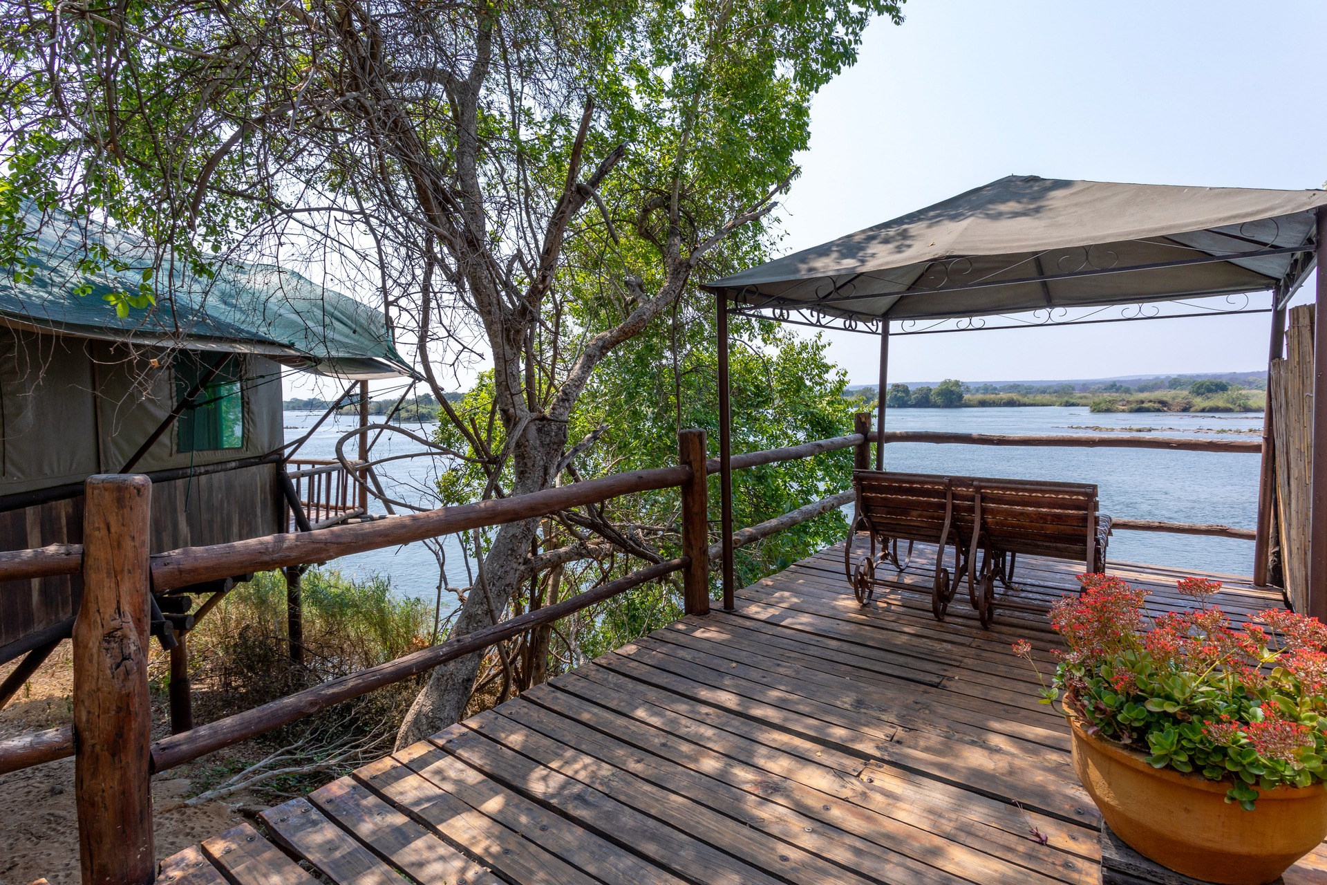 River view from Nakai's stay at Islands of Siankaba