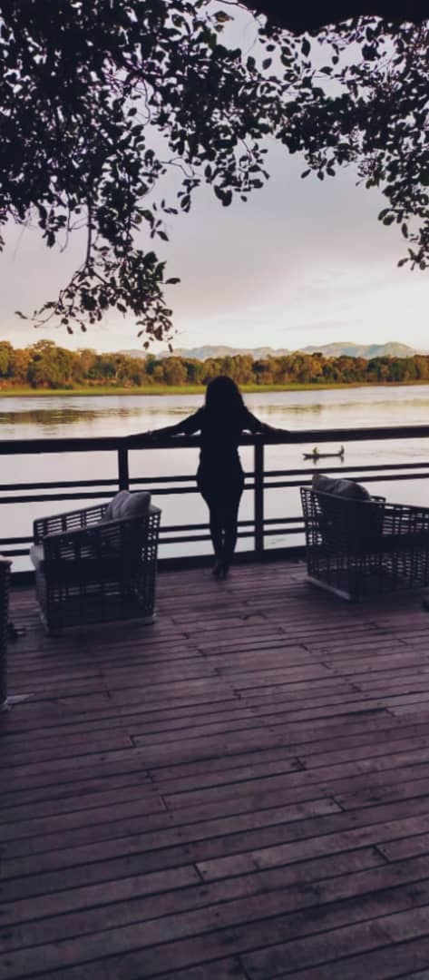 Nomankhosi Jere enjoying the river view at Charangwe River Lodge
