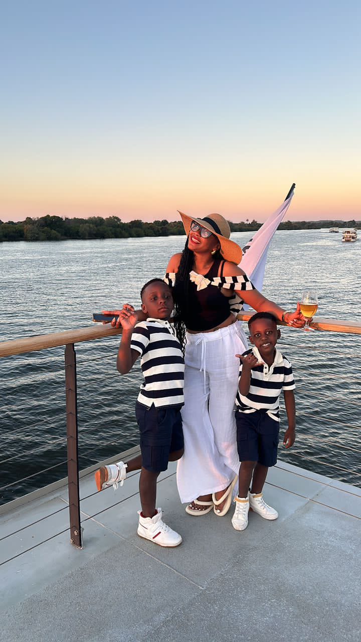 Raiza Hambale and her children enjoying their stay at Radisson Blu Mosi-Oa-Tunya Livingstone Resort